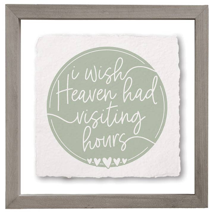 Heaven Visiting Hours - Floating Art Square for wholesale by Sincere Surroundings