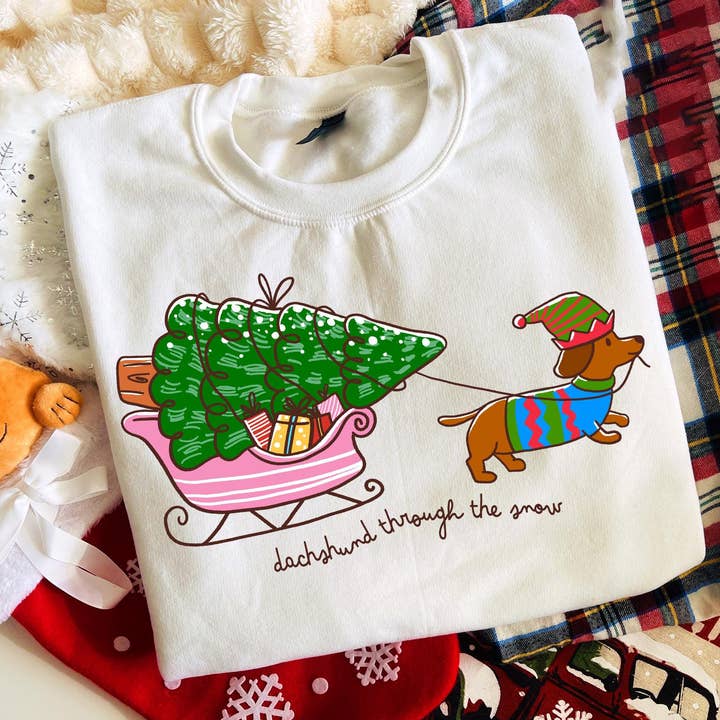 Funny Christmas Dog Shirt, Dachshund Dog Mom Sweater for wholesale by DLT Ecommerce