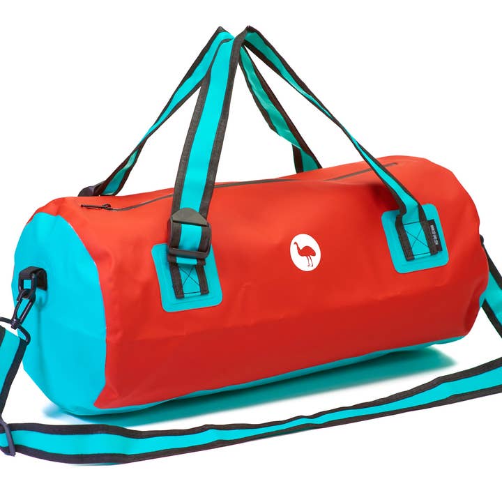 40L Dry Bag Duffel - Red/Turquoise for wholesale by Go Emu - Lifestyle Accessories