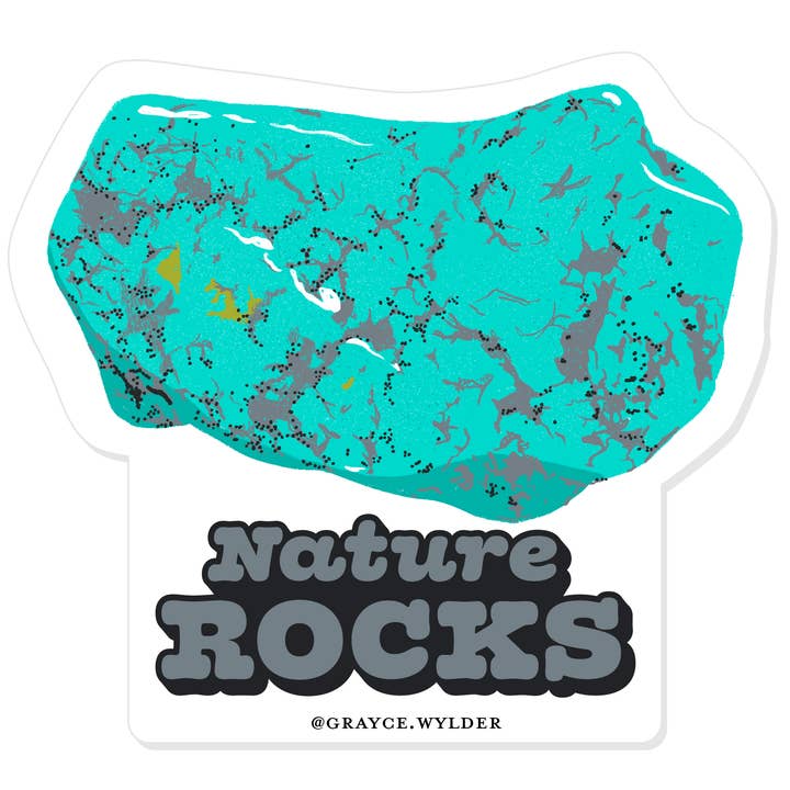 Nature Rocks Sticker for wholesale by Grayce Wylder Creative Co