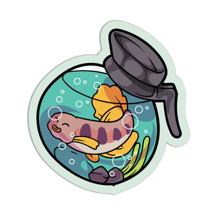 Karaf Meerval Aquarium Stickers met structuur voor wholesale door Girls Printing House