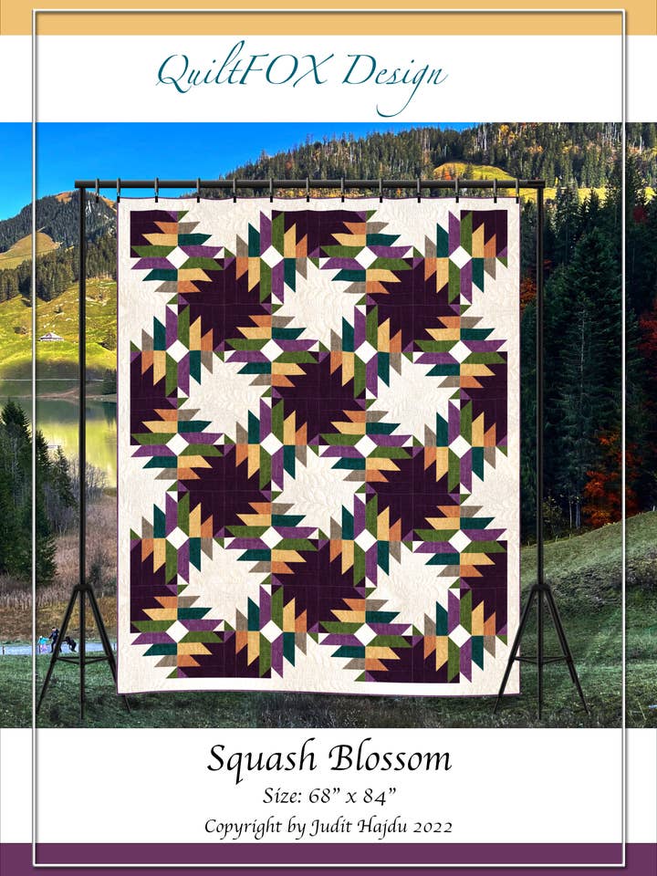 Squash Blossom täcke, storlek 173 x 213 cm för wholesale av Quiltfox Design