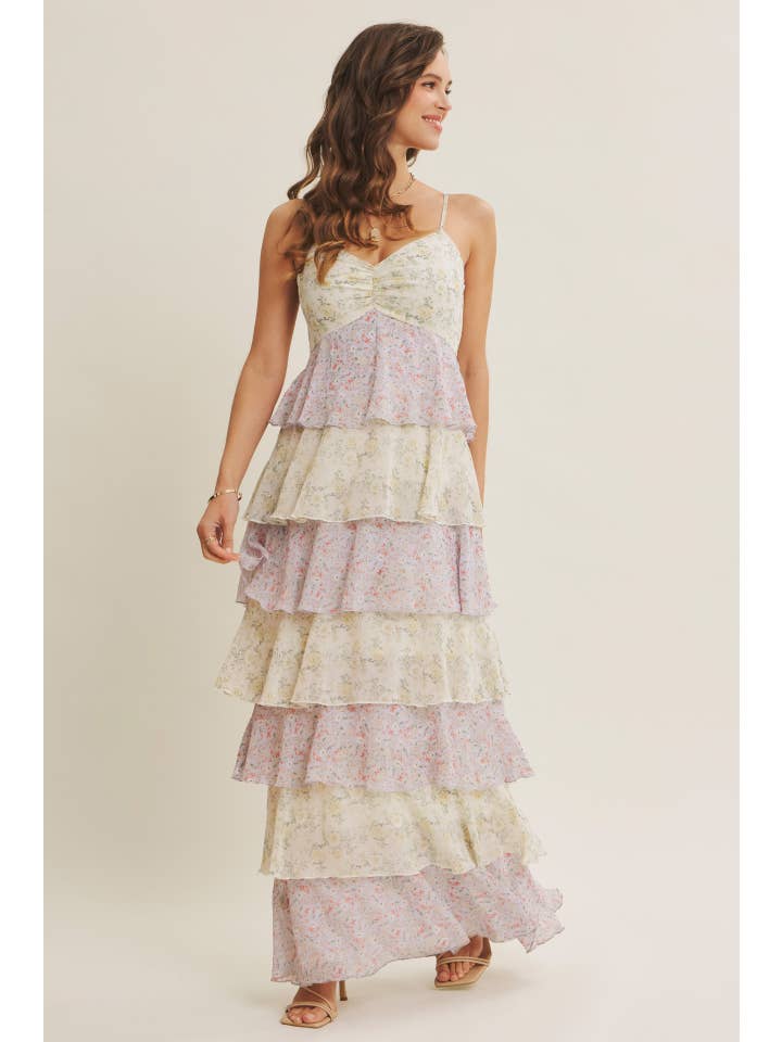 in february - Vente Robe – femme - DÉFINITION DE LA ROBE MAXI À VOLANTS FLORAUX FÉMINITÉ SANS SAISON29