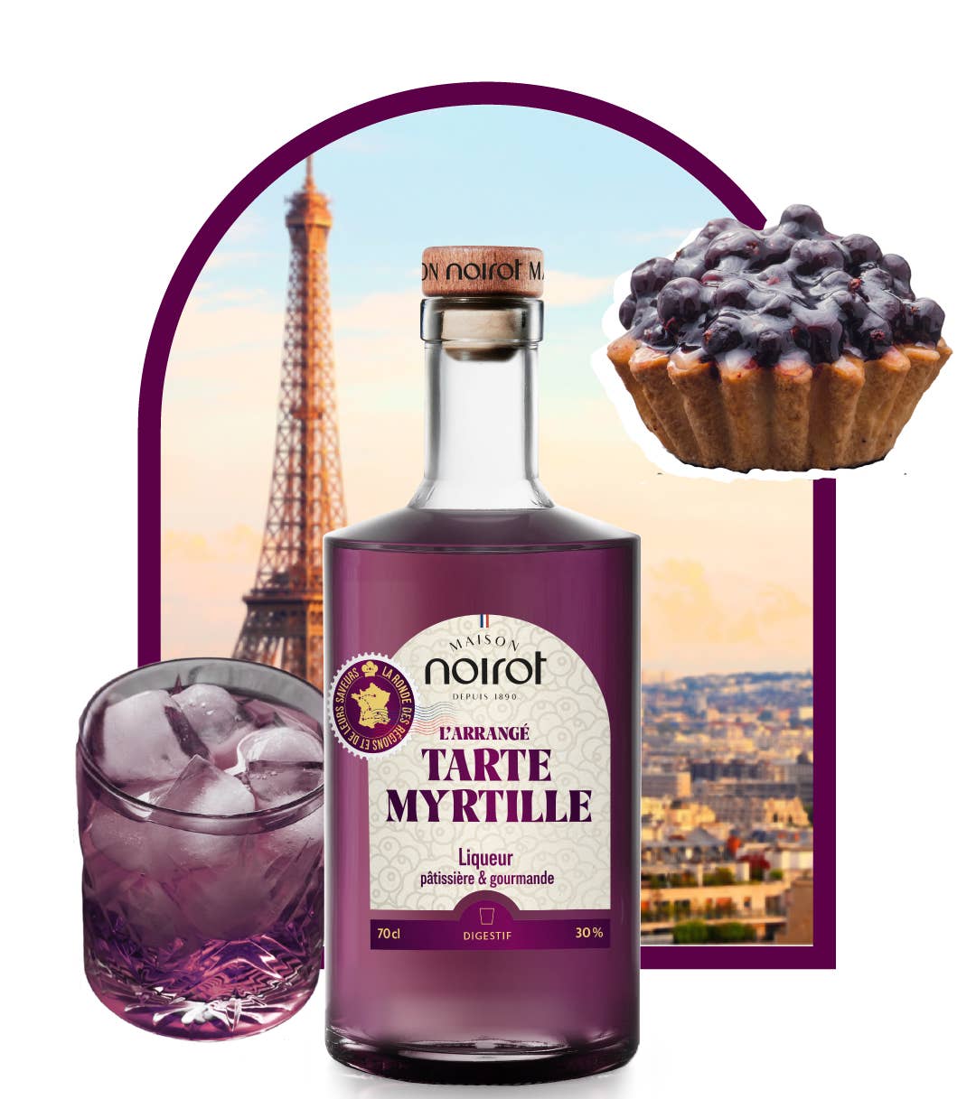 Antésite - Maison Noirot - Wholesale Rum - L'Arrangé Blueberry Tart 70 cl 30% vol