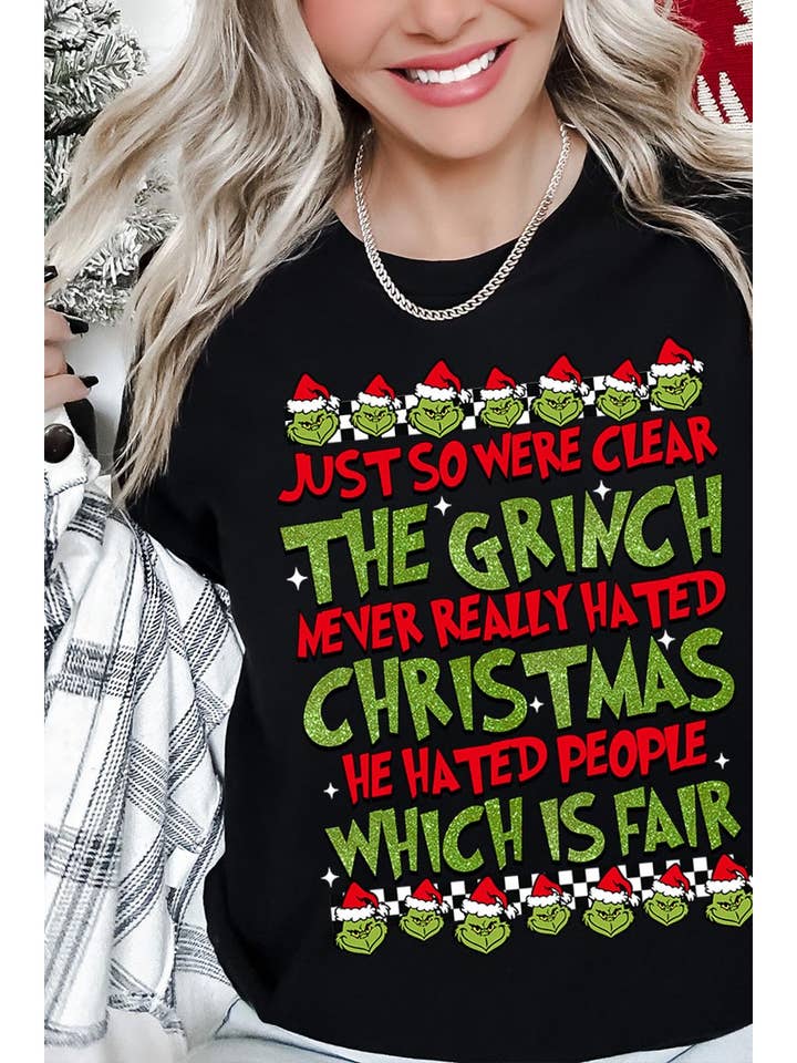 PLUS TEE GRÁFICO UNISEXO DE NATAL UNISEXO por atacado de Pink Irene Wholesale