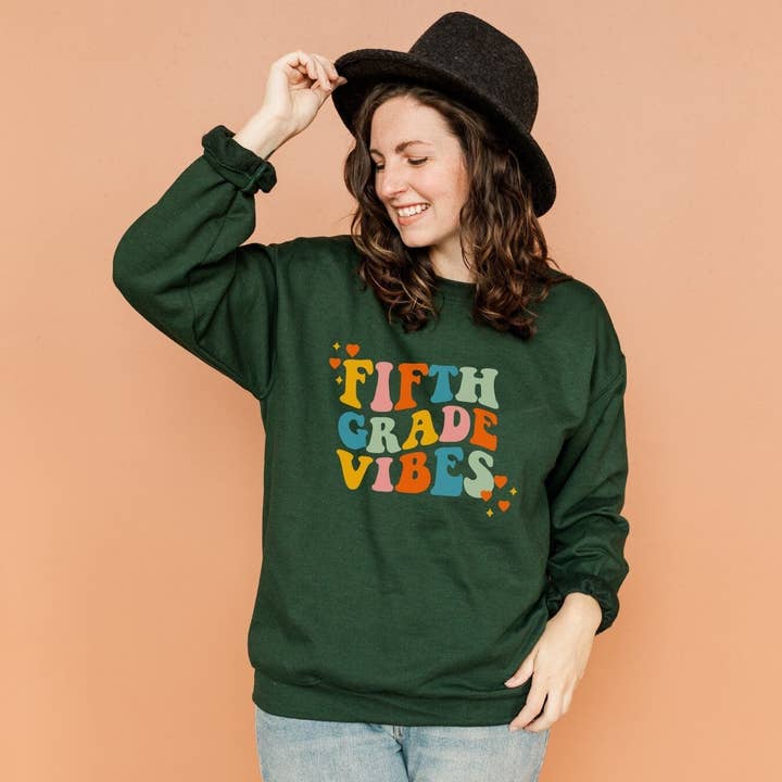 5th Grade Vibes Teacher Shirt, Teacher Sweatshirts, Back to School Shirt for wholesale by Solana Grace