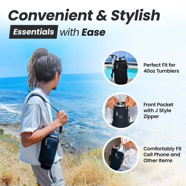 MADE EASY KIT - Wholesale Insulated mug/tumbler - Tumbler Cup Carrier w/ Handle Opening for 40oz Bottles3