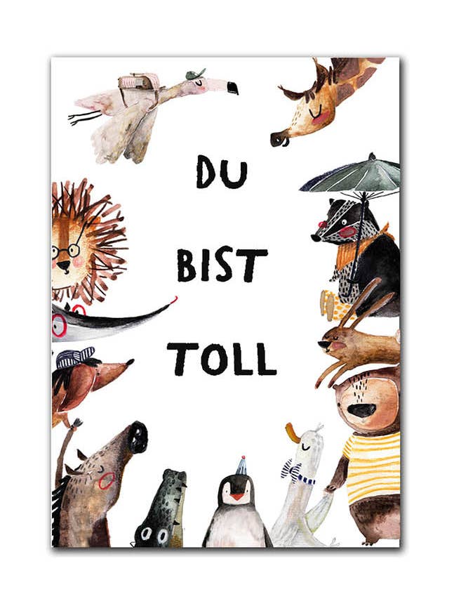 Ansichtkaart „Je bent geweldig” voor wholesale door Halfbird