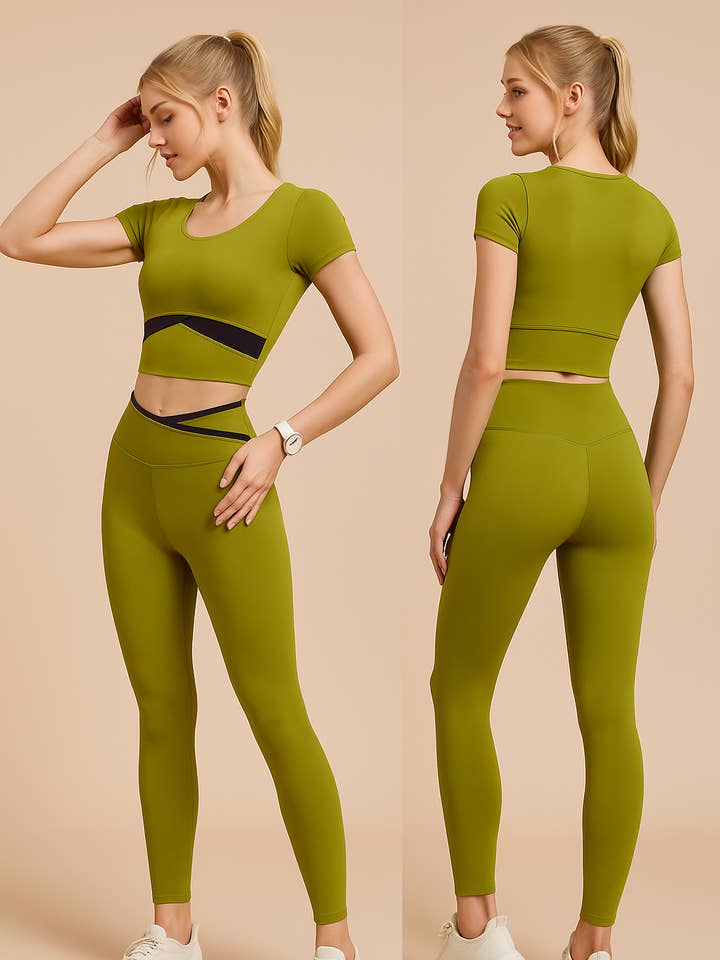 CurveCraft VividTone Harmony yogaset voor wholesale door LAZYDAISYSWIMWEAR