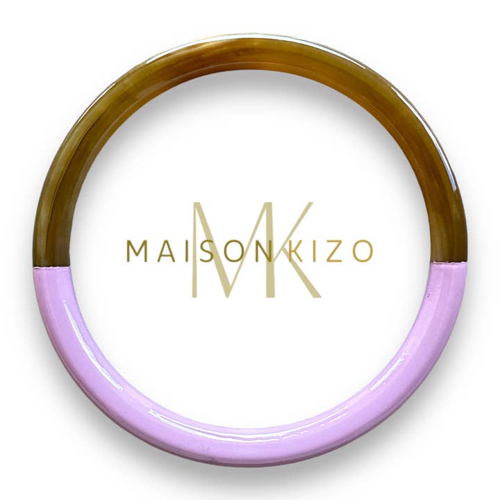 Brazalete esmaltado de asta de búfalo lila para venta al por mayor de MAISON KIZO