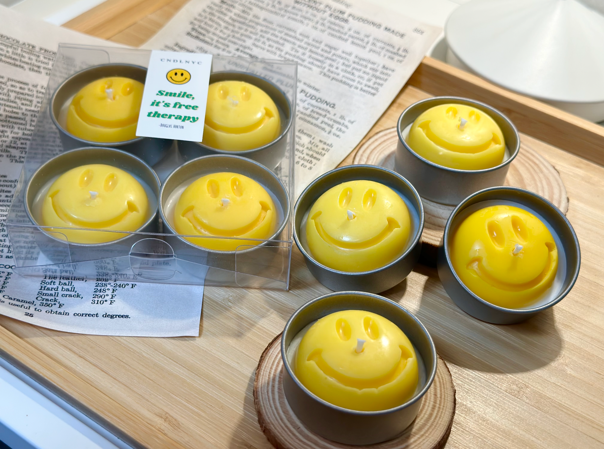 CNDLNYC - Wholesale Tea Light Candles - CNDLNYC | Smiley Tealight Candles2