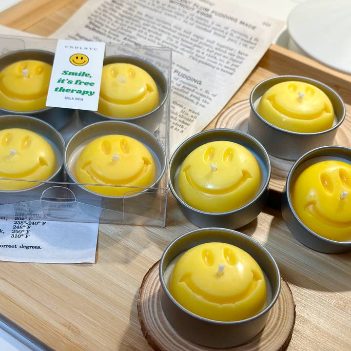CNDLNYC - Wholesale Tea Light Candles - CNDLNYC | Smiley Tealight Candles2