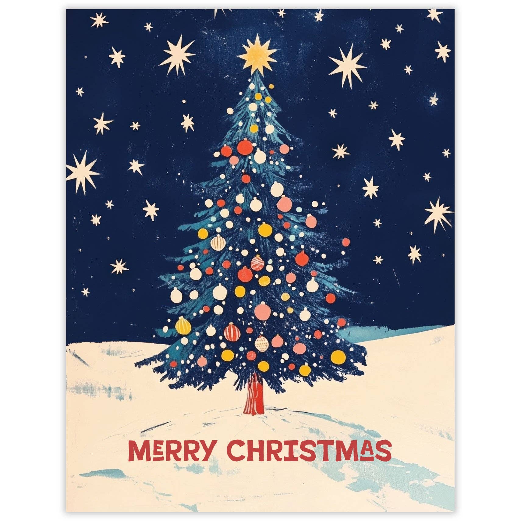 Scarecrow & Nut Tree - Wholesale Christmas Card - Starry Tree Christmas Cards box set2