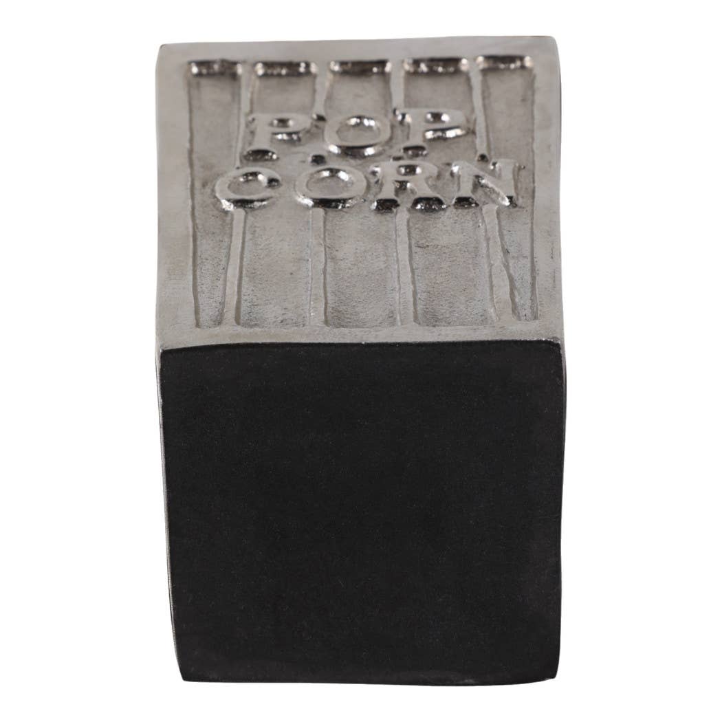 Sagebrook Home - Wholesale Decorative Figurine - Decorative Figurine - Silver Aluminum Popcorn Bucket, 7 in.11