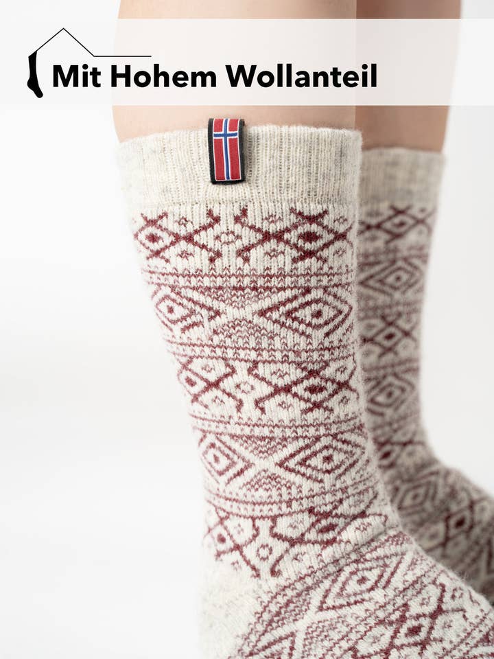 Chaussette scandinave en laine « Norway » pour la vente par HomeOfSocks