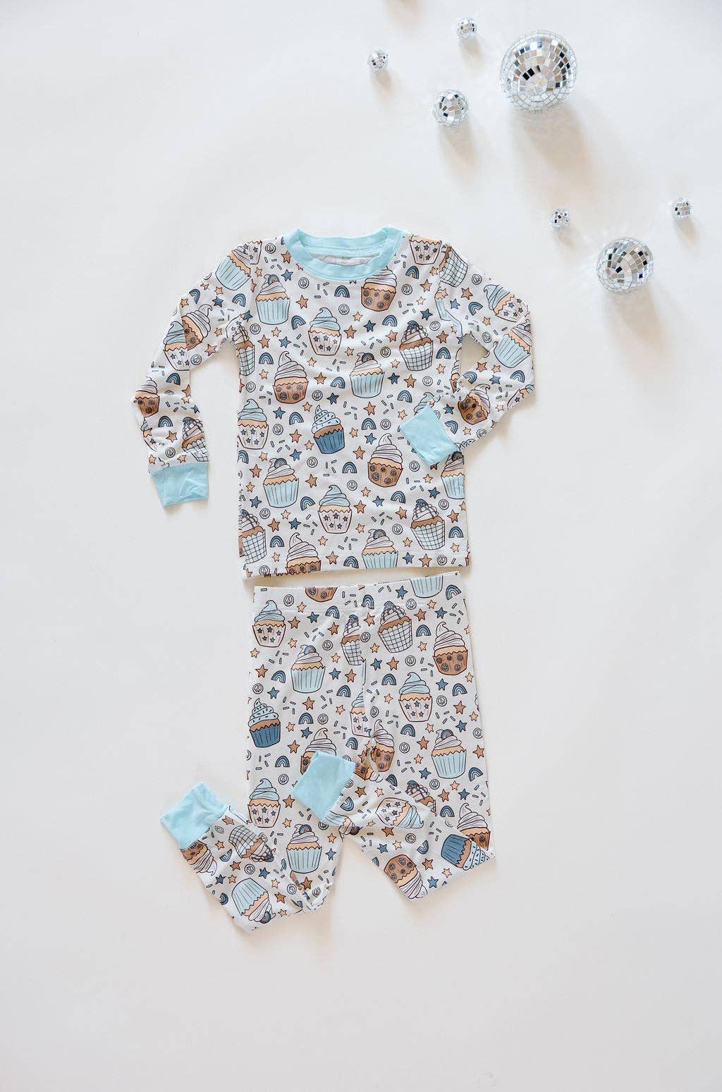 kinderlein - Wholesale Sleepwear Set - Kids - It's My Party! Blue Birthday Long Sleeve Pajama Set
