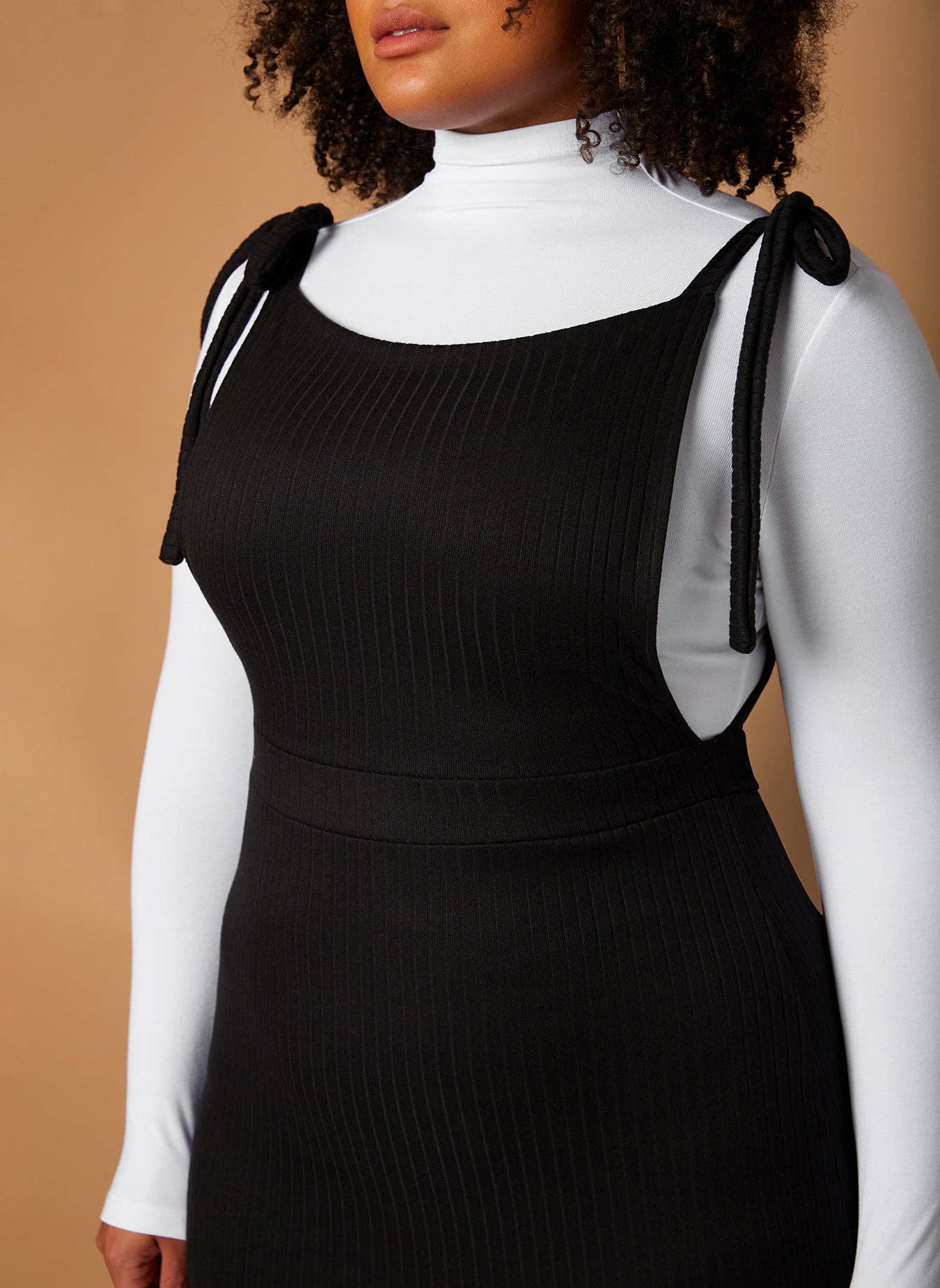 Black Timeless Overall Bodycon Midi Dress for wholesale on Faire2