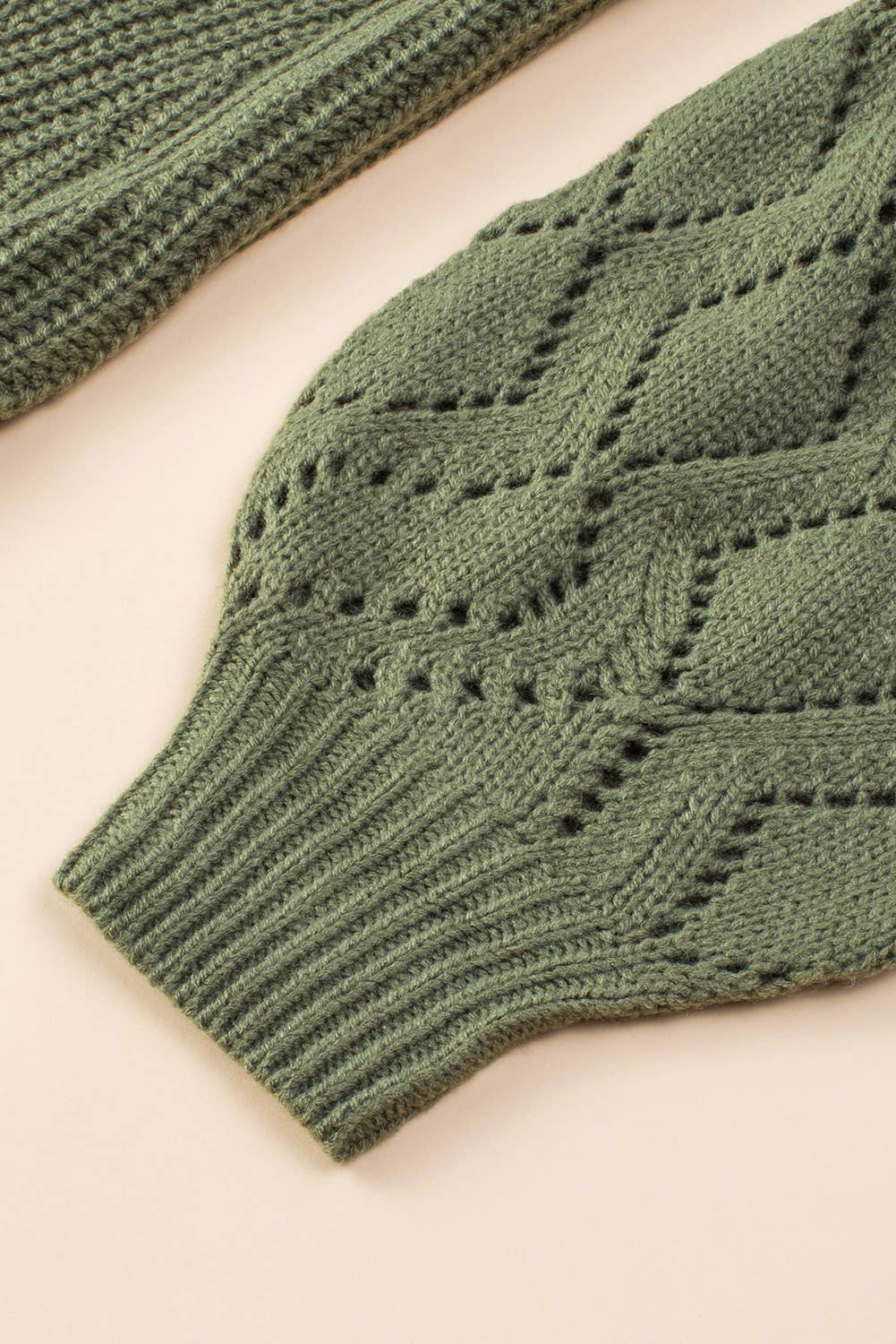 FULL TIME PURCHASE - Wholesale Knit Sweater - Women's - Hollow-out Puffy Sleeve Knit Sweater18