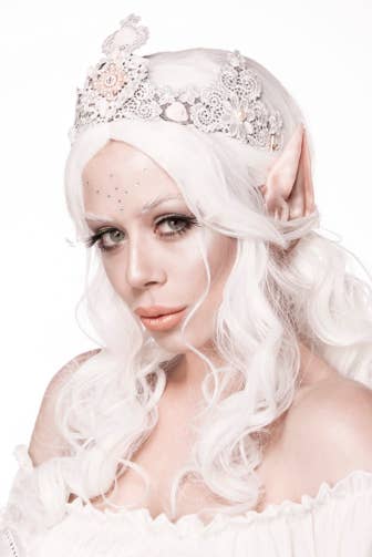 White Mystical Elf Queen Women's Costume Set for wholesale on Faire6