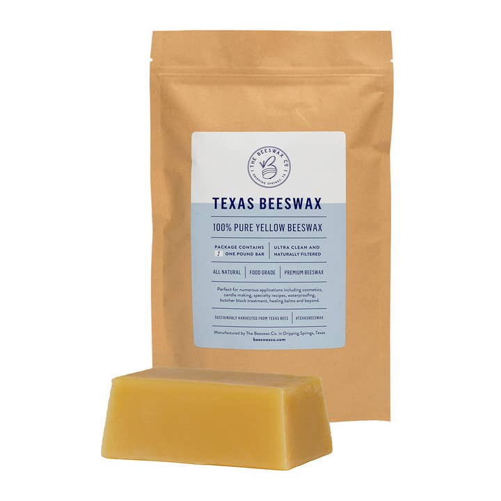 One-Pound Beeswax Block for wholesale by The Beeswax Co.