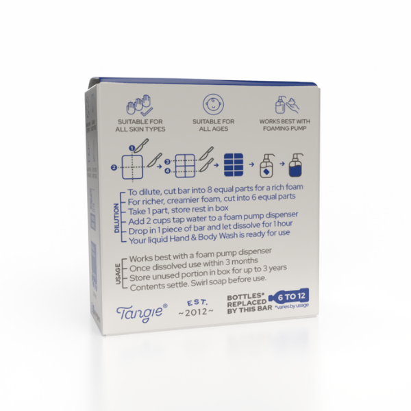 Tangie LLC - Wholesale Hand Soap/Wash - Foaming Hand & Body Soap Bar – 1 Gallon Refill, 4 Scents10