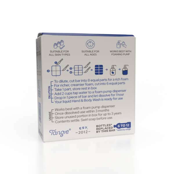 Tangie LLC - Wholesale Hand Soap/Wash - Foaming Hand & Body Soap Bar – 1 Gallon Refill, 4 Scents10