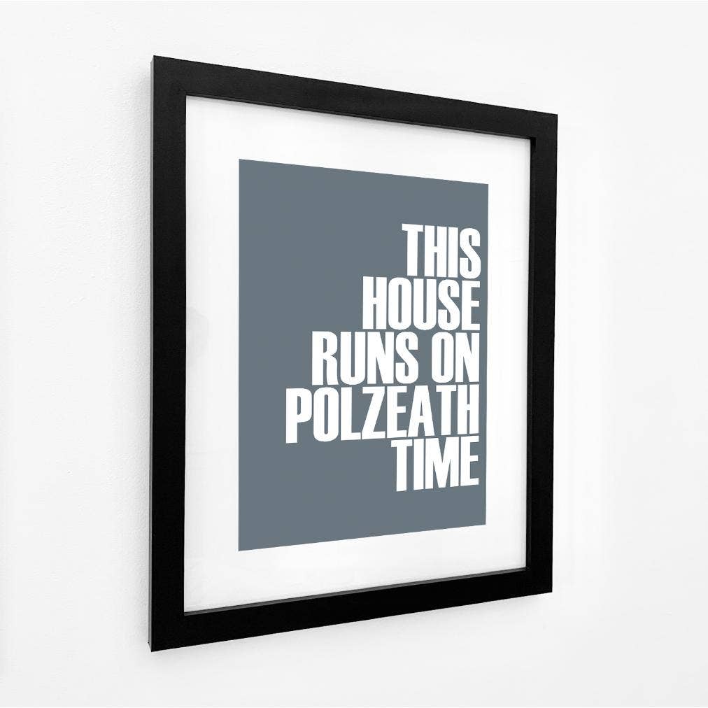 SeaKisses – wholesale Art print – Polzeath Time Typographic Print1