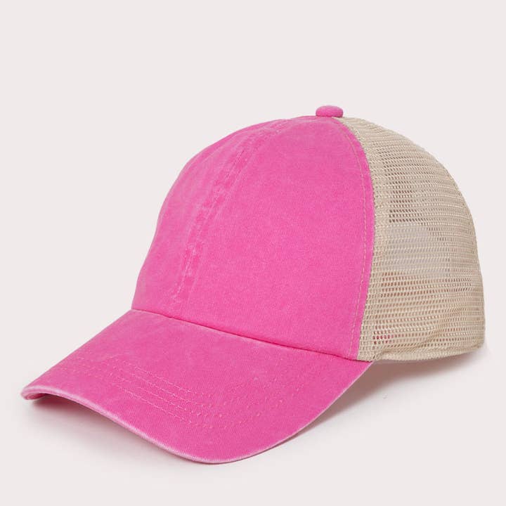 David And Young - Wholesale Baseball Cap - Women's - ACAPM306 - Pigment Washed Mesh Back Baseball Cap7