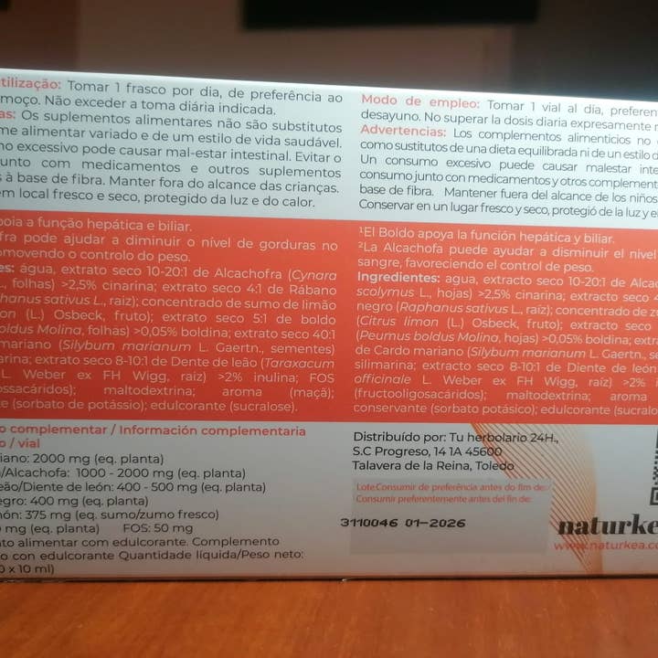 Detoxliver Complex Naturkea para venta al por mayor de Tu herbolario 24h