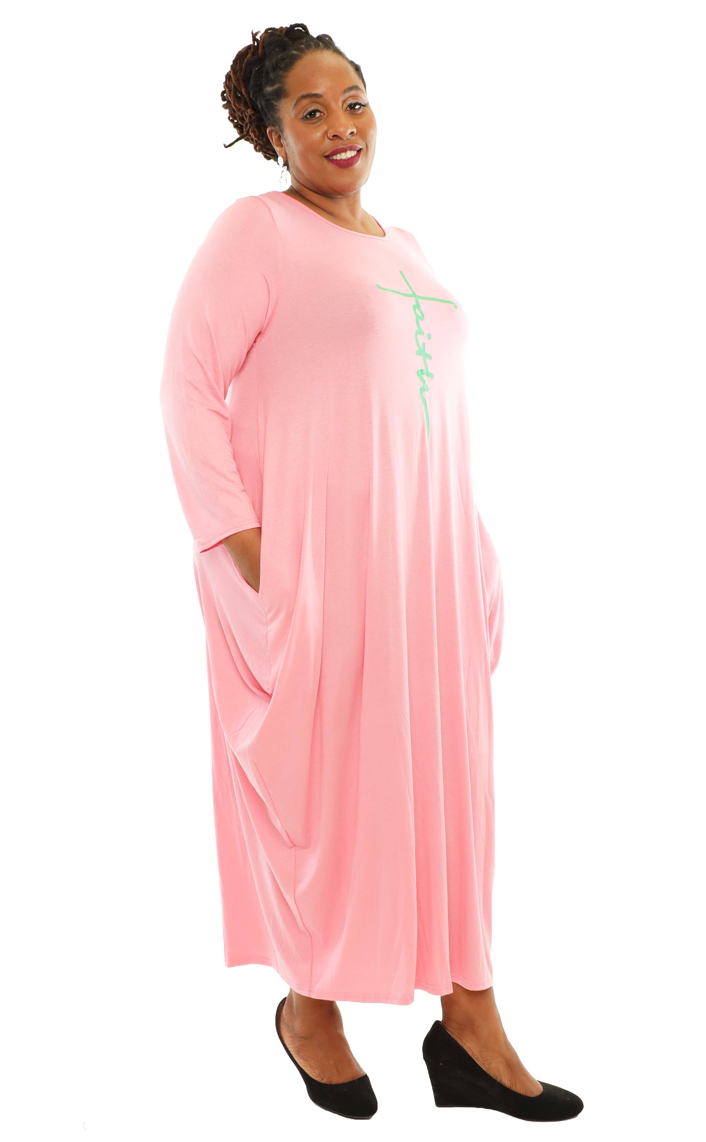 KaraChic - Wholesale Dress - Women's - Women's Loose-Fit Baggy Faith Dress with Side Pockets11