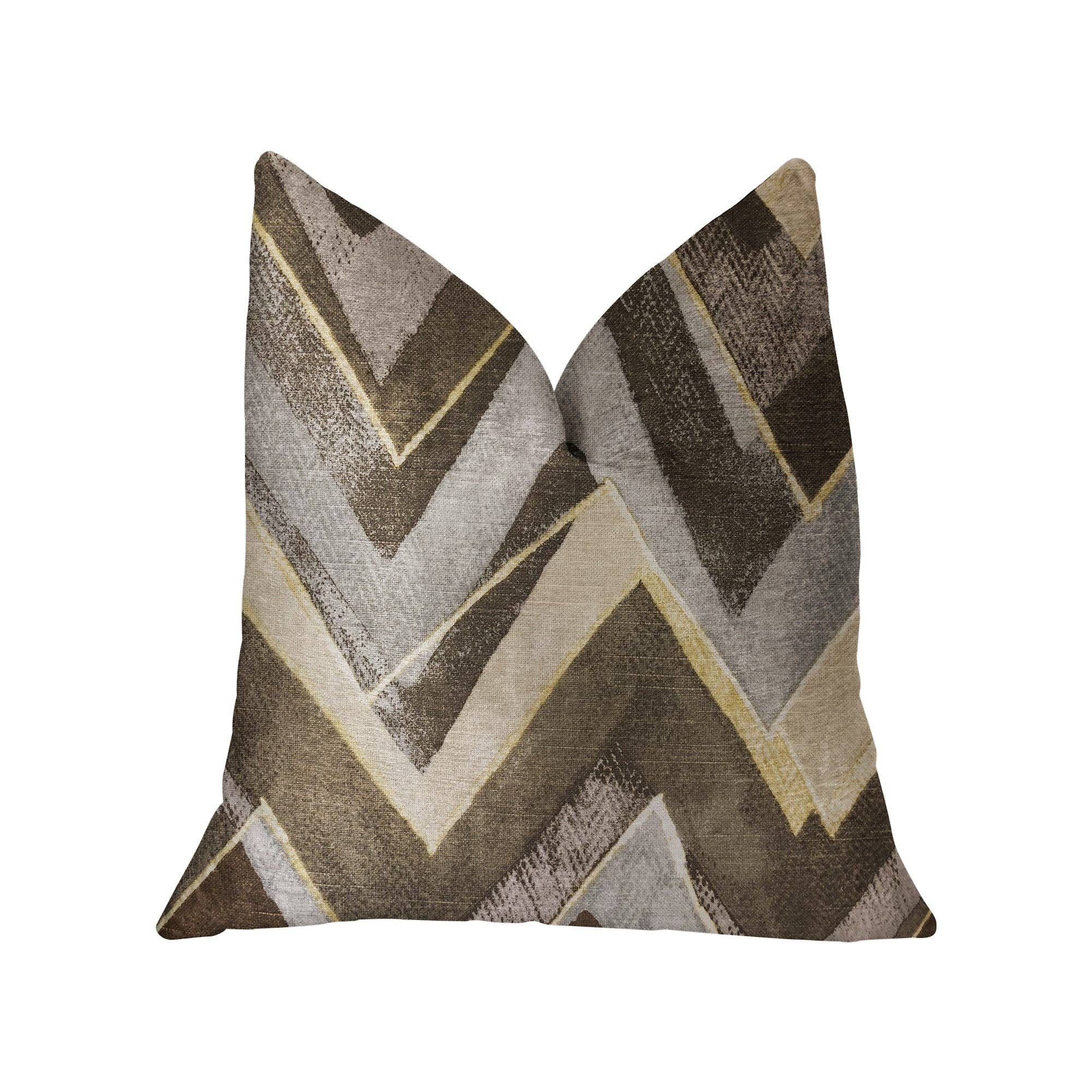 Plutus Home Brands - Vente Coussin décoratif - Coussin décoratif de luxe brun Badger Cove