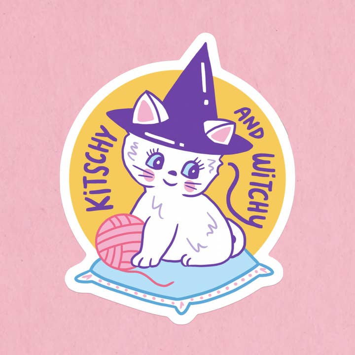 Kitschiger und hexenhafter Aufkleber für den Großhandel von Kate Gabrielle