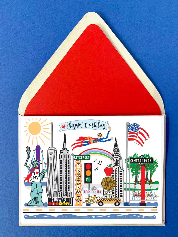 New York State of Mind, Birthday - Set of 10 Cards for wholesale by Mighty Violet Design