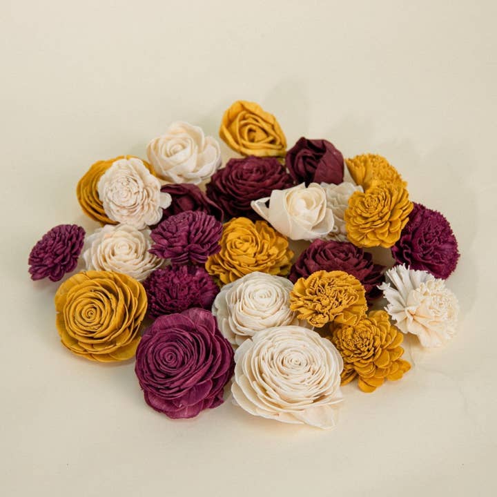 Sunflower Daze Dyed Assortment 25 Pack - No Bark for wholesale by Sola Wood Flowers