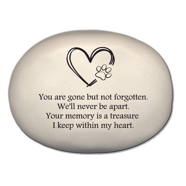 Pierre commémorative pour animaux de compagnie : « Tu es parti mais tu n'es pas oublié, nous allons... pour la vente par August Ceramics