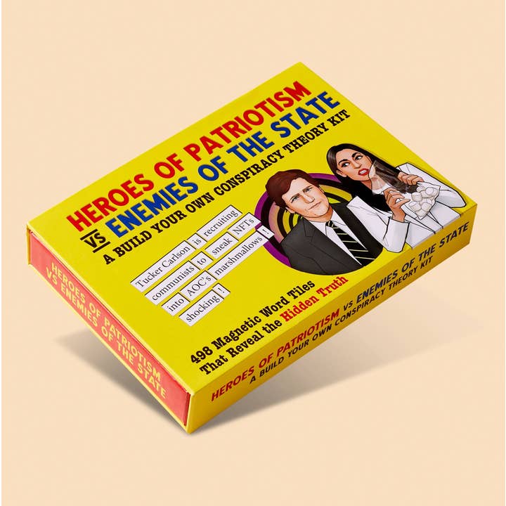 Heroes of Patriotism vs Enemies of the State Conspiracy Theory Kit and other Purchase Wholesale medias en once. Free Returns & Net 60 Terms on Faire trending on Faire.