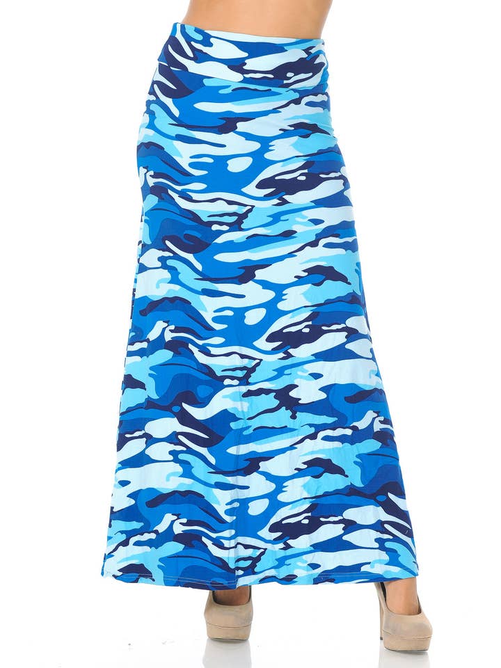 USA Fashion - Venta al por mayor Falda - Mujer - Falda larga de camuflaje suave como la mantequilla, 5 colores1