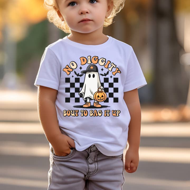 Funny Kids Halloween Tee - Kämpa för att väska upp det ingen diggity för wholesale av The Countryside Cottage