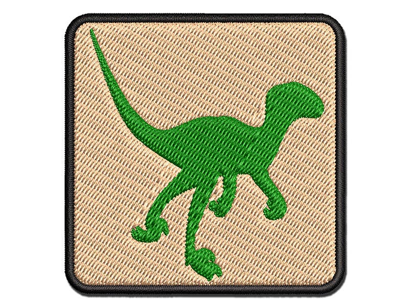 Sniggle Sloth - Wholesale Patch - Velociraptor Dinosaur Solid Multi-Color Embroidered Iron-On Patch Applique0