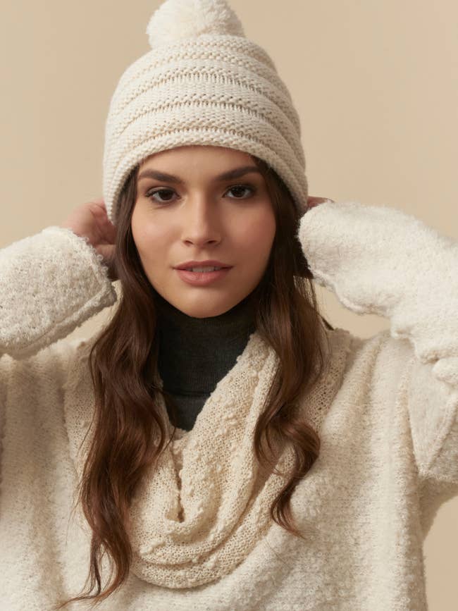 Seashell Alpaca Beanie | Unisex Knitted Hat | Fall for wholesale by WUAMAN - Alpaca