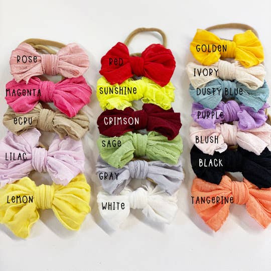 Golden Dot Lane - Wholesale Hair Bow - Kids - Ruffle Frilly Bows1