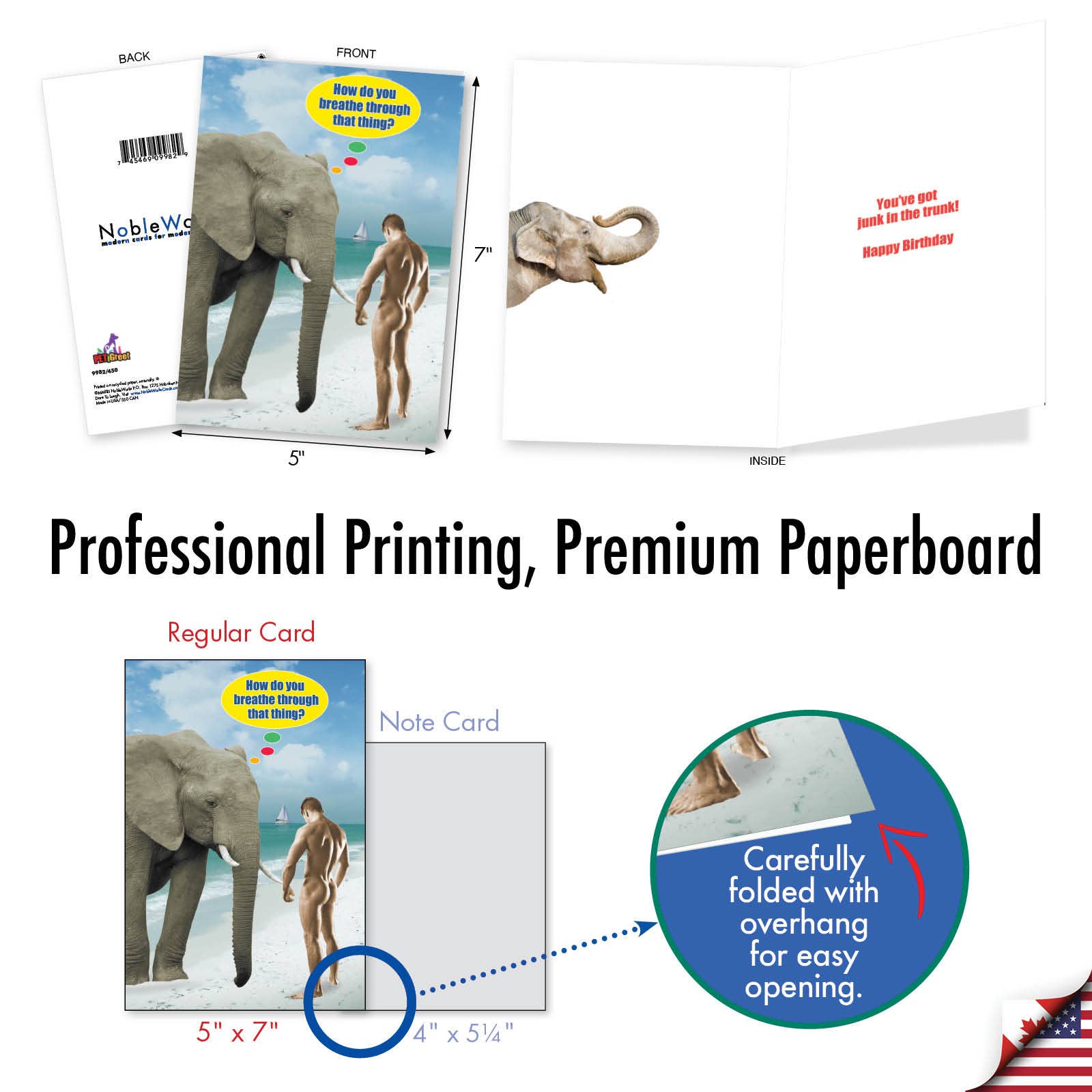 NobleWorks – Engroshandel Fødselsdagskort – Fødselsdag Card - ånde gennem denne ting3