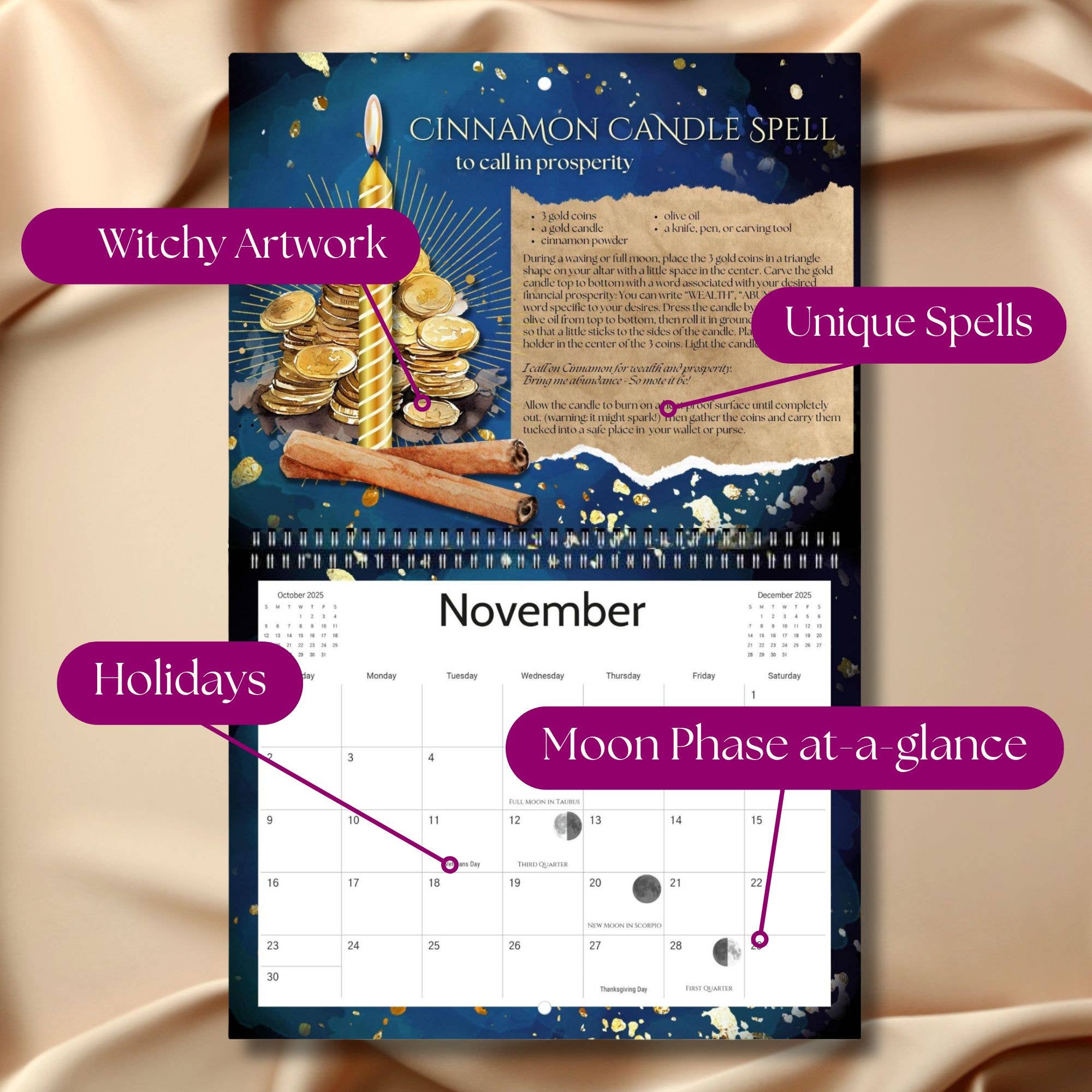 Calendar Magic Co. - Wholesale Calendar - CANDLE MAGIC 2026 Spell Calendar3