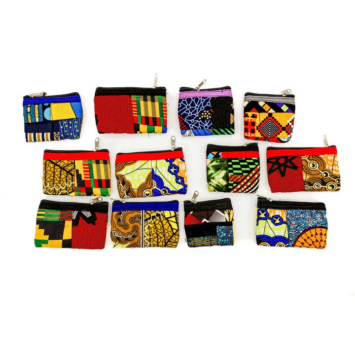 Gitzell FairTrade - Vente Porte-monnaie – femme - Porte-monnaie, patchwork - Lot de 121