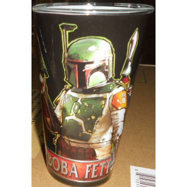 Star Wars Boba Fett Shooting Pint Glass for wholesale by Silver Buffalo