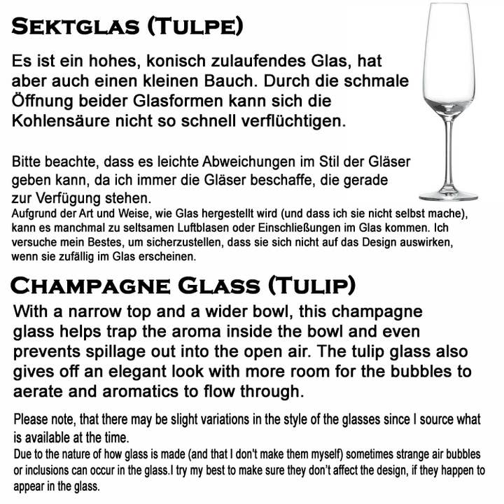 Prami's | Nina Pramendorfer - Wholesale Wine Glass - Set of 2 champagne glasses with names and cat motif | Personalized champagne glasses with engraving1