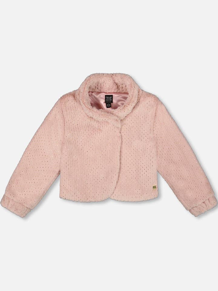 Kunstfell-Kurzjacke Pink für den Großhandel von Deux par Deux