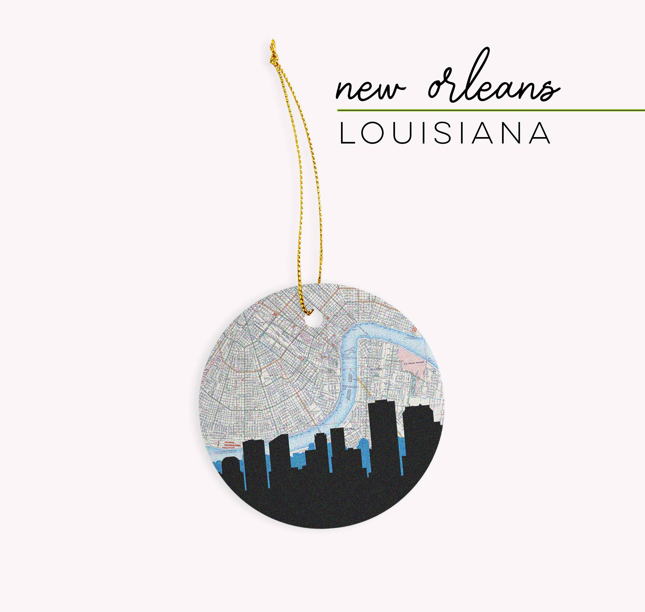 Paperfinch Design - Wholesale Ornament - Louisiana city skyline ornament | choose your city7