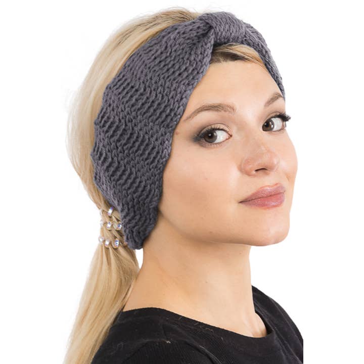 Cap Zone – Großhandel Fashion-Stirnband – Damen – Gewelltes, geripptes Strick-Band mit Chevron-Stockinette-Stich im Zickzack8