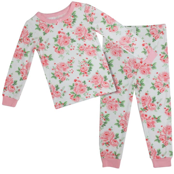 Milkberry Rina's Rosebloom Radiance Bamboo Soft Pajama Set for wholesale on Faire